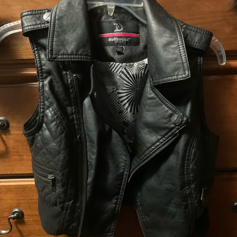 Doll House Faux Leather Vest